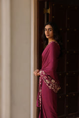 Gulfizah Plum Saree