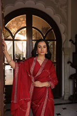 Sitara Maroon Saree