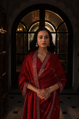 Sitara Maroon Saree