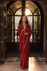 Sitara Maroon Saree