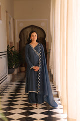 Blue Noura Kurta Set