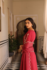 Maroon Azrina Kurta Set