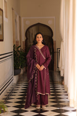 Purple Noura Kurta Set