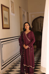 Purple Noura Kurta Set