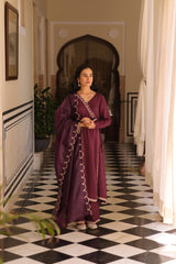Purple Noura Kurta Set
