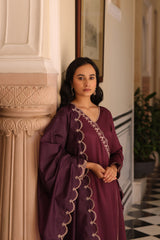 Purple Noura Kurta Set