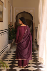 Purple Noura Kurta Set