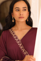 Purple Noura Kurta Set
