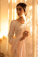 Shazia Peach Saree