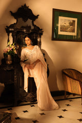 Shazia Peach Saree