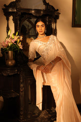 Shazia Peach Saree