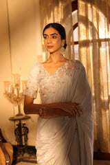 Shazia Ice Blue Saree