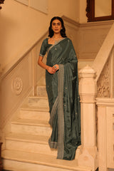 Zehra Teal Saree