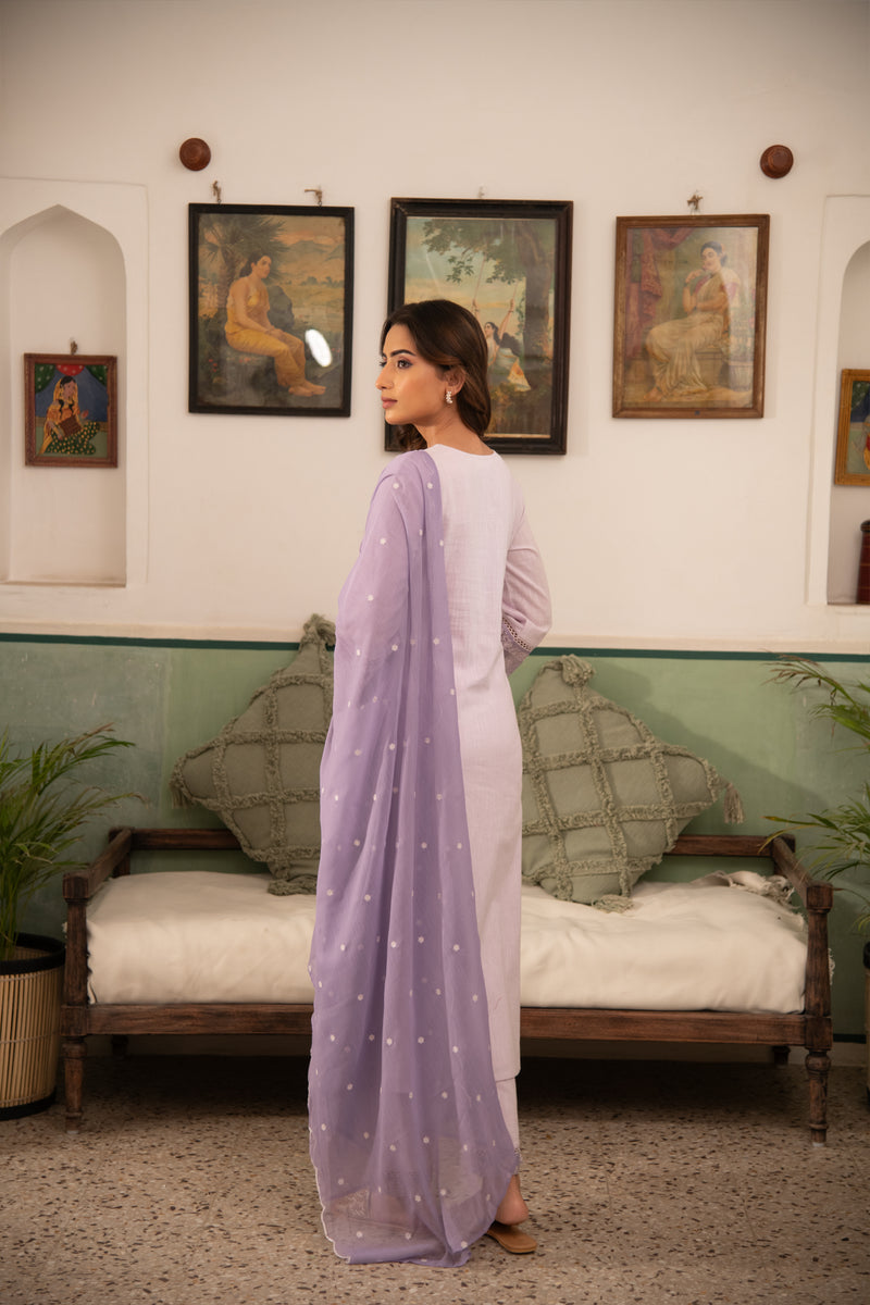 Lavender Naima Kurta Set