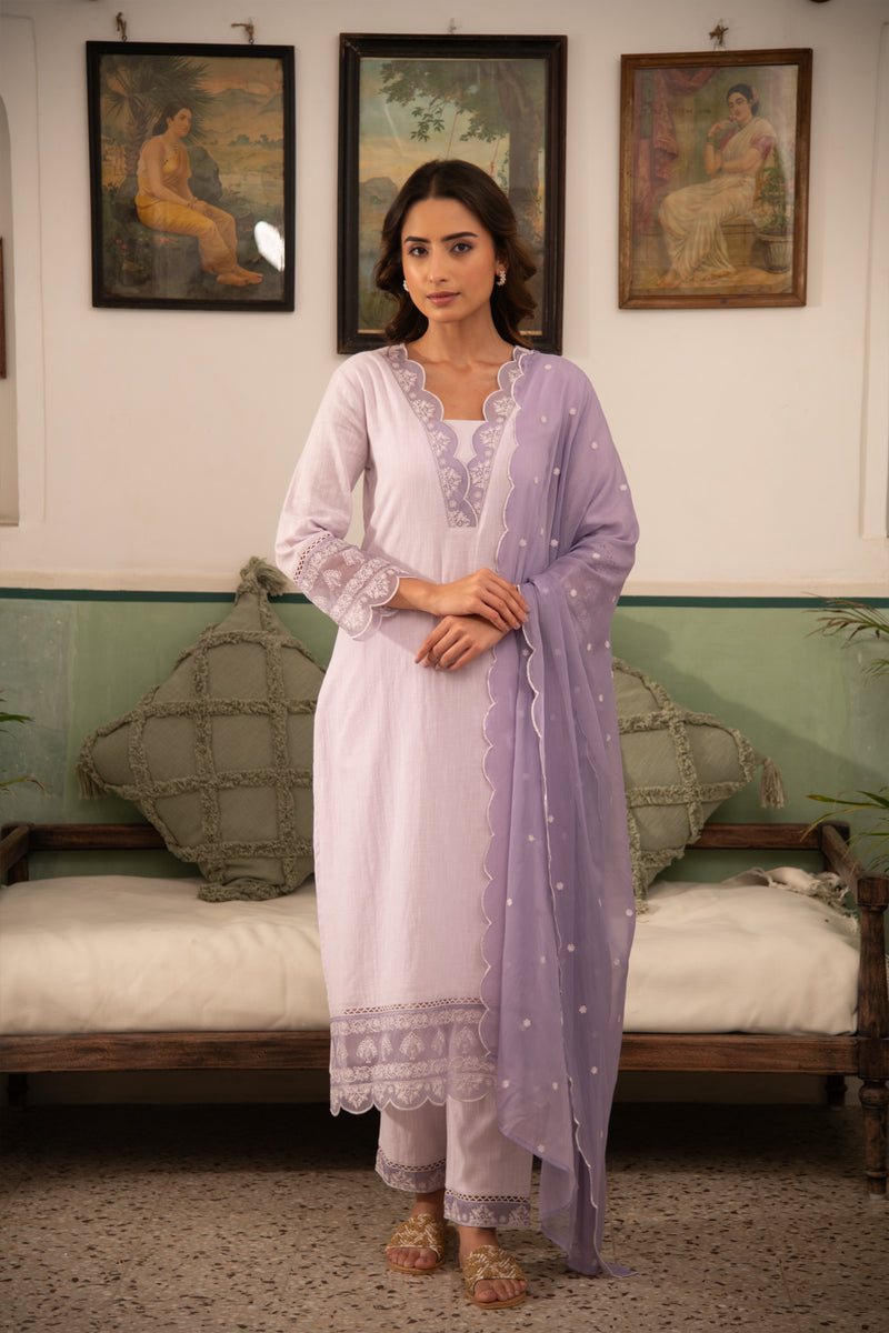 Lavender Naima Kurta Set