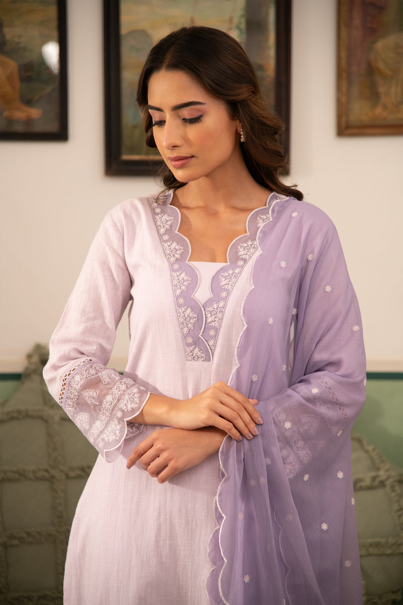 Lavender Naima Kurta Set