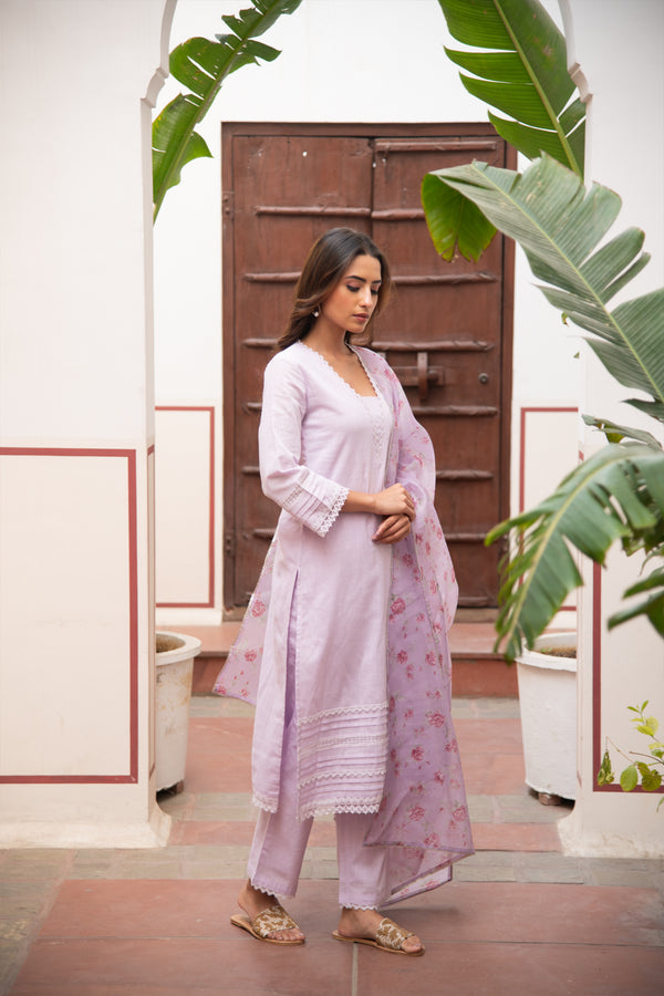 Lavender Fiha Kurta Set