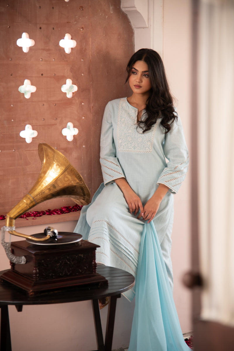 Blue Inayat Kurta Set