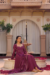 Plum Zeya Anarkali Set