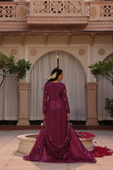 Plum Zeya Anarkali Set