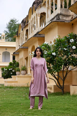 Syra Mauve Kaftan Set