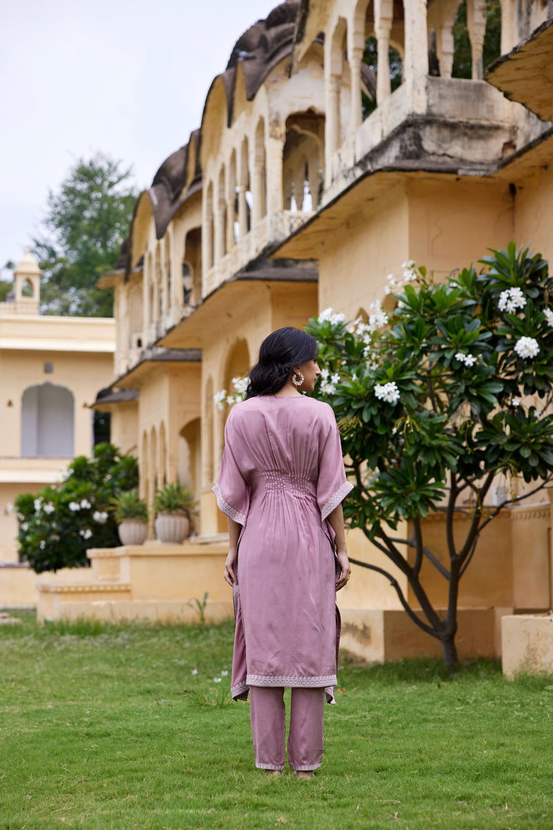 Syra Mauve Kaftan Set