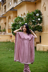 Syra Mauve Kaftan Set