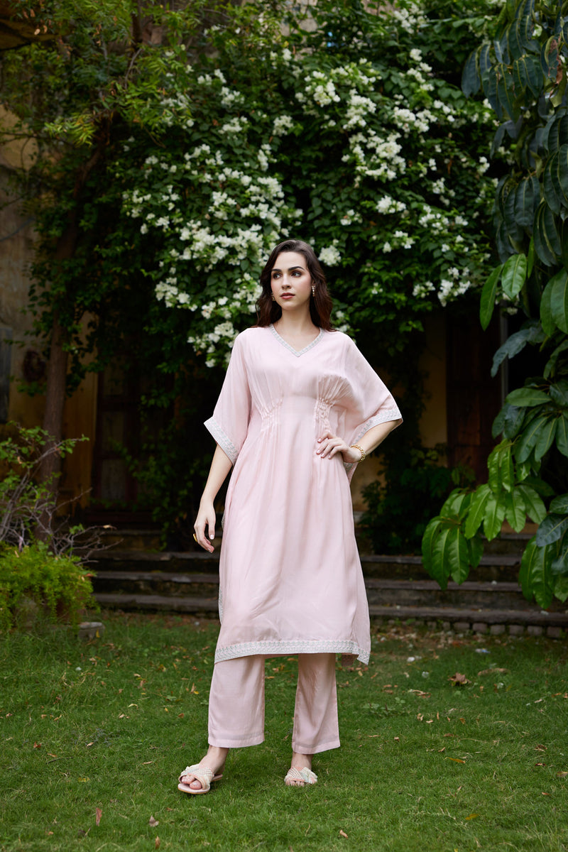 Syra Pink Kaftan Set