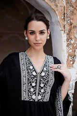 Fiza Black Kaftan set