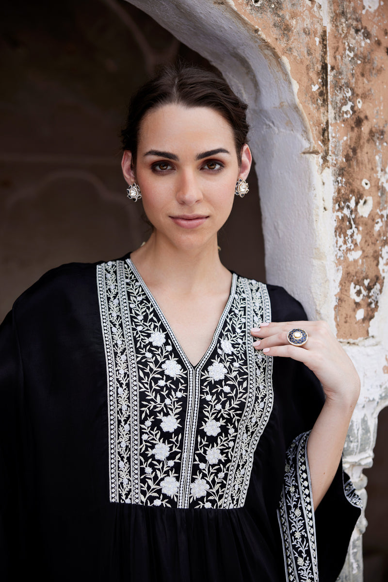 Fiza Black Kaftan set