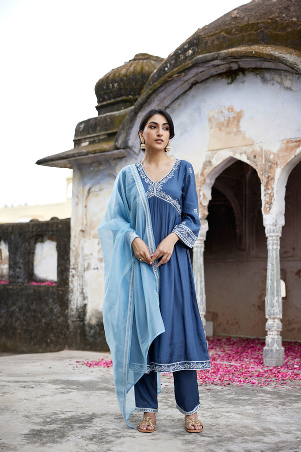 Sofia Blue Kurta Set