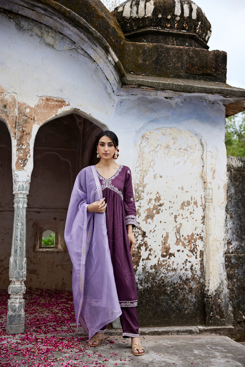 Sofia Purple Kurta Set