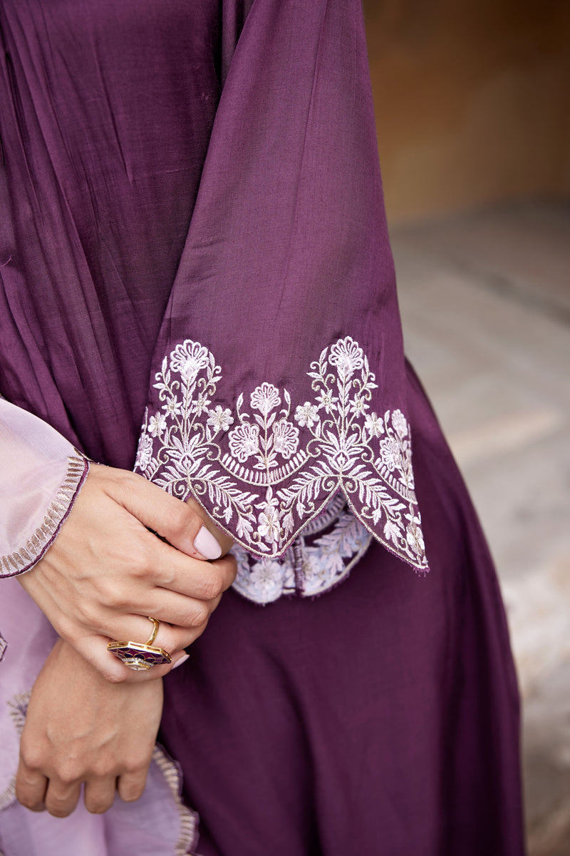 Aiza Purple Kurta Set