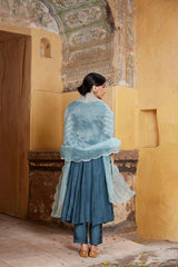 Inaya Teal Anarkali Set